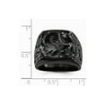 thumbnail image 6 of Solid Titanium Men's Black Titanium Men's Casted Design Signet Wedding Band Ring Size 12, 6 of 7