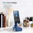 thumbnail image 2 of Soporte para teléfono móvil, altavoz Bluetooth, batería externa de 5000 mAh, azul, 2 of 7