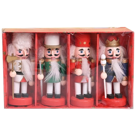 Howooi 4pcs Christmas Tree Hanging Nutcrackers Figures Decorative Nutcrackers Pendants