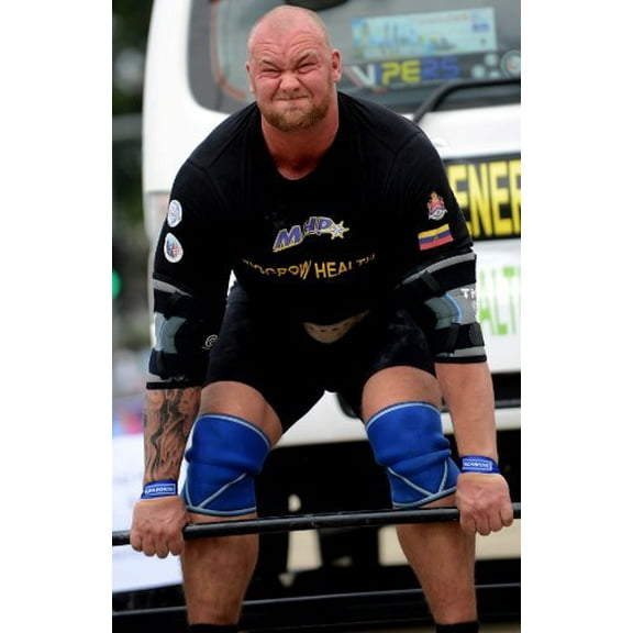 IronMind Strong-Enough Lifting Straps (Pair) - Blue Nylon Wrist Wraps for Weightlifting, Deadlifts, Strength Training