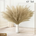 thumbnail image 5 of Faux Pampas Grass Bouquet (18 Branches/Stem) 6 Stems, 43” Tall Fluffy Toasted Wheat Boho Decor by EcoEarth, 5 of 6