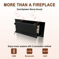 thumbnail image 3 of Mondawe 42 Inch Electric Fireplace with Bluetooth Speakers Ultra-Thin Wall Mounted Linear Fireplace Adjustable 8 Flame Colors Low Noise, Control by Button and Remote, 8h Timer, 3 of 10