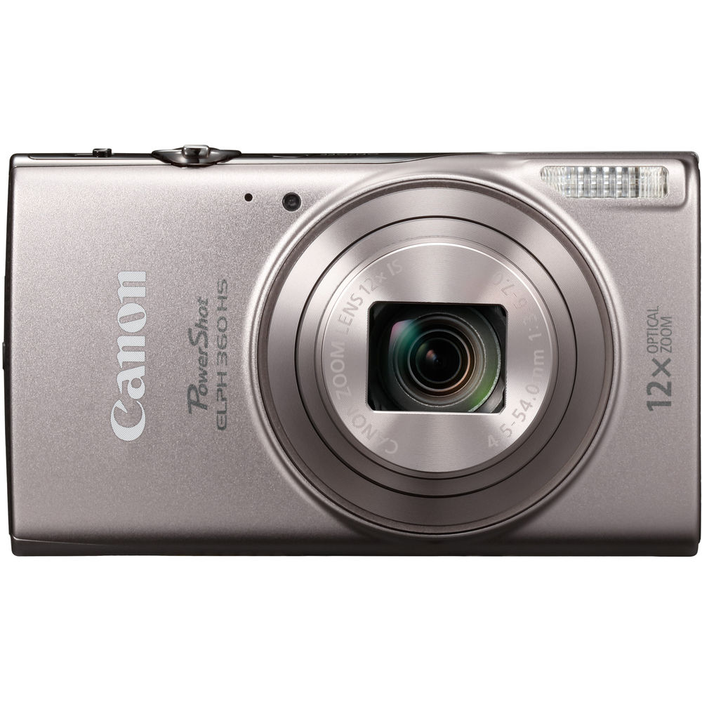 Canon PowerShot ELPH 360 HS Digital Camera (Silver) (1078C001) + 64GB Memory Card + NB11L Battery + Case + Charger + Card Reader + Corel Photo Software + HDMI Cable + Flex Tripod + More - image 3 of 8