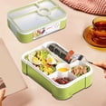thumbnail image 4 of Clearance!Japanese Style Microwaveable Lunch Box with Compartments-Large Capacity Bento Box for Students & Work,Includes Cutlery & Sealed Salad Container, 4 of 6