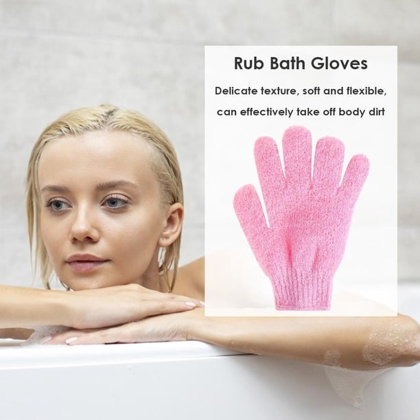 Toalla De Baño Five Fingers Guantes de baño Toalla de ducha Scrub Body Child Home Supply Rosa Ndcxsfigh Libre de BPA