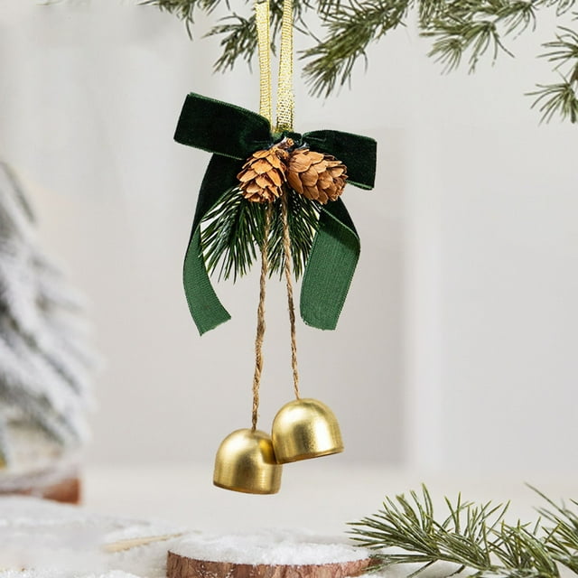 Hangs Wreath Front Yard Gold With Red Bow And Berry Hanging Pendant For Holiday Decoration