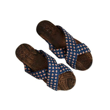 

Panda Superstore PL-CLO2229582011-KELLY01736-RP Womens Wooden Clogs Casual Breathable Indoor & Outdoor Sandals Deep Blue Size 39 M EU