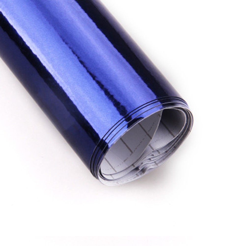 150cmx30cm Dark Blue Car Glossy Chrome Mirror Vinyl Wrap Film Roll