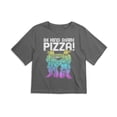 thumbnail image 2 of Teenage Mutant Ninja Turtles Tmnt Be Kind Share Pizza Women's Boxy Cropped T-Shirt Casual Graphic Tee, 2 of 6