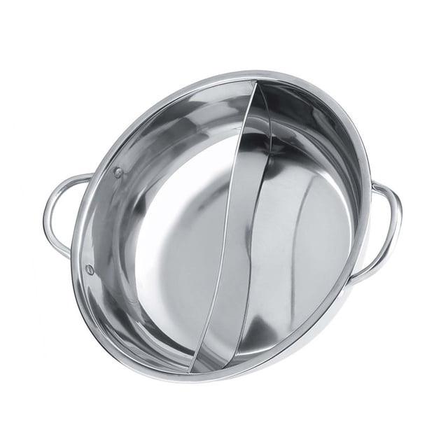 Olla Caliente, 27/29/31 Cm De Espesor, Olla Caliente De Acero Inoxidable, Cocina De Inducción Con Separación De Dos Sabores, Utilizable En Plata