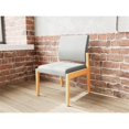 thumbnail image 4 of Pemberly Row Waiting Reception Armless Guest Chair Wood Frame in Gray, 4 of 5