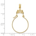 thumbnail image 4 of Real 14kt Yellow Gold Filigree Charm Pendant Holder; for Adults and Teens; for Women and Men, 4 of 4