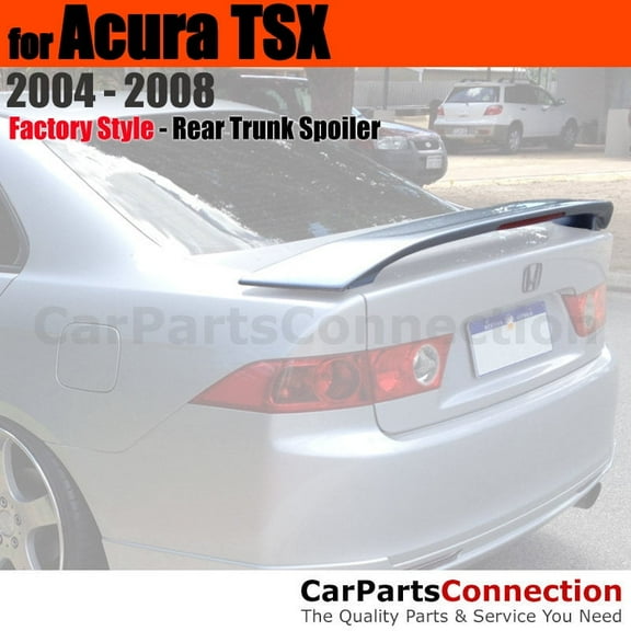 Trunk Spoiler Compatible With 2004 2005 2006 2007 2008 Acura TSX All Factory Style Painted Color NH700M Alabaster Silver Met