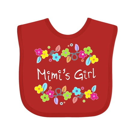 

Inktastic Mimis Girl- Bright Flowers Gift Baby Girl Bib