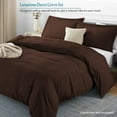 thumbnail image 6 of VEGAS HOTEL COLLECTION Classic Egyptian Cotton 1-Piece Duvet Cover { Zippered Closure } 1000 Thread Count- Fabulous Solid Looking Color Chocolate - Queen Size, 6 of 7