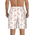 thumbnail image 3 of Naloa Floral Strawberr Men's Beach Shorts, Surfing shorts, Swim trunks, Quick Dry Swim Trunks for Surfing Beach Fun - 3X-Large, 3 of 9