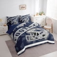 thumbnail image 3 of jejeloiu Rugby Game Gaming 7-Piece Twin Bedding Sets,Kids Football Sport Bedding Comforter Set For Teens Reversible, 3 of 8