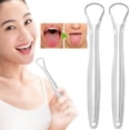 thumbnail image 2 of Raspador de lengua de 2 piezas, limpiador de lengua de aliento fresco, reutilizable, lucha contra el mal aliento, cuidado bucal saludable para adultos y niños, 2 of 5
