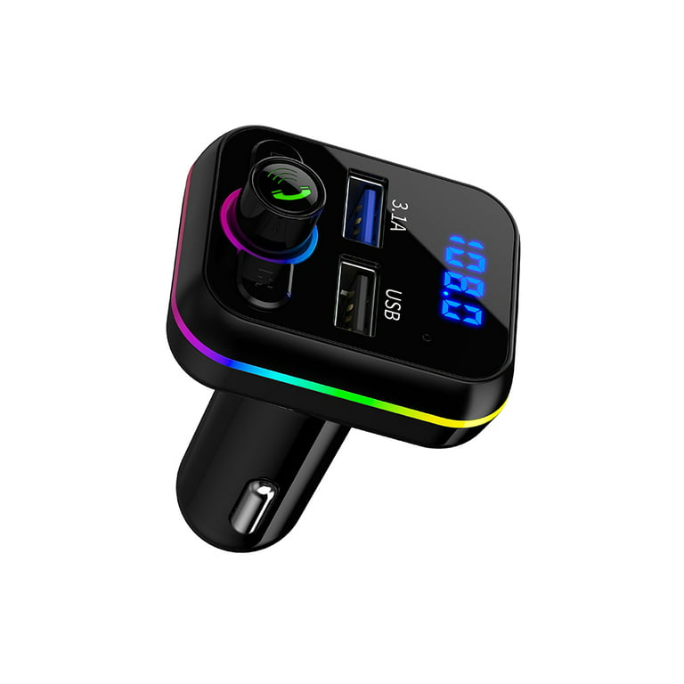 Auto Hands-free Bluetooth-compaitable 5,0 FM Transmitter Auto Kit MP3  Modulator Player Freisprecheinrichtung Audio Empfänger 2 USB schnelle  Ladegerät - AliExpress
