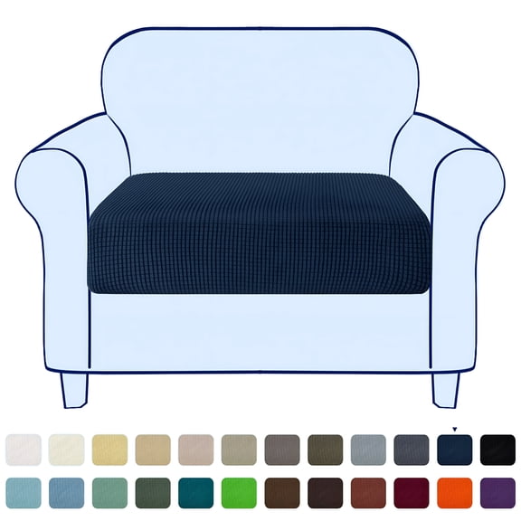 AUQ 2026 New Stretch Sofa Seat Cushion Cover Couch Covers Furniture Protector Couch Cushion Covers (Armchair,Navy) for Living Room, Bedroom, Home Decor, Furniture Protection, Seat Cushion