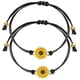 thumbnail image 1 of Pulsera de girasol hecha a mano ajustable de 2 piezas con puño de mermelada de papel, joyería para mujer, 1 of 5