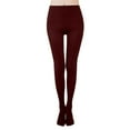 thumbnail image 1 of Leggings Prolriy con forro polar para mujer, ajustados, de terciopelo, para fitness, elásticos, informales, para ejercicio, con empalme, cálidos, térmicos, para mujer, color vino, talla M, 1 of 4
