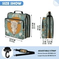 thumbnail image 3 of Zipper Binder with Shoulder Strap 2 inch 3 Ring Waterproof File Folder Organizer Bag 500 Sheet Cow Skull and Moon Pattern, 3 of 8