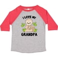 thumbnail image 3 of Inktastic Cute Sloth I Love My Grandpa with Green Leaves Boys or Girls Toddler T-Shirt, 3 of 5