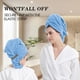 thumbnail image 5 of Fiudx Toalla de Microfibra para El Cabello, de Secado Rápido, para Cabello Largo, Grueso y Rizado, con Correa Elástica para Un Ajuste Seguro, Súper Suave y Ligera, Perfecta para Spa En Casa o Viajes,, 5 of 6