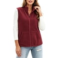 thumbnail image 5 of Enjoytime Fleece Vest for Women Stand Collar Sleeveless Zip Up Gilet Plus Size Lightweight Casual Warm Jacket with Pockets, 5 of 7