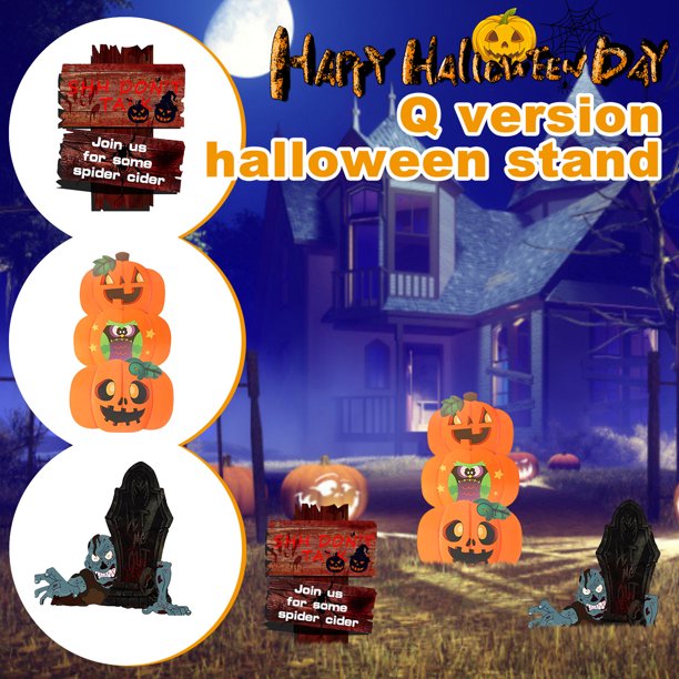 Halloween Creative DIY Stand Halloween Garden Courtyard Plastic Cardboard Stand