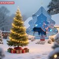 thumbnail image 3 of Stylish Metal Hanging Christmas Tree Wind Spinner - Festive Design with Concentric Circles & Glowing Reindeer for Garden Decor, 3 of 7