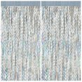 thumbnail image 1 of Cortina de fondo con flecos de aluminio BOMSI Silver Tinsel para fiestas, 1 of 7