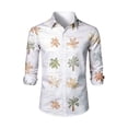 thumbnail image 3 of LTTVQM Men's Hawaiian Shirt Casual Long Sleeve Button Down Shirts Boho Collared Tshirts Spring Summer Fashion Clothes Sky Blue 2XL, 3 of 4