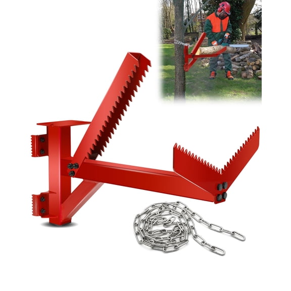 Heavy-Duty Log Sawhorse,Sawbuck for Firewood,Sawbuck Suitable for Hanging On Trees or Fixing On Walls(With Saw Teeth)