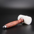 thumbnail image 5 of 2 piezas, mazo de artesanía en cuero, martillo de mango de madera de nailon, mazo de martillo de talla de cuero para estampación de bricolaje, herramienta de cuero de vaca para coser, 5 of 5