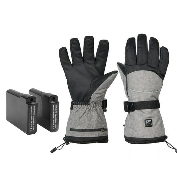 Thickened Outdoor Warm Heated Gloves with Velvet and Temperature Control for Cycling and Skiing - Includes Two Batteries