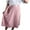 Pink, variant on Maxi Skirts for Women High Waisted Elastic Long Floral Skirt Women Casual Summer Large Solid Elastic Waist Flax A-line Ankle Skirt Ndbuld,Khaki