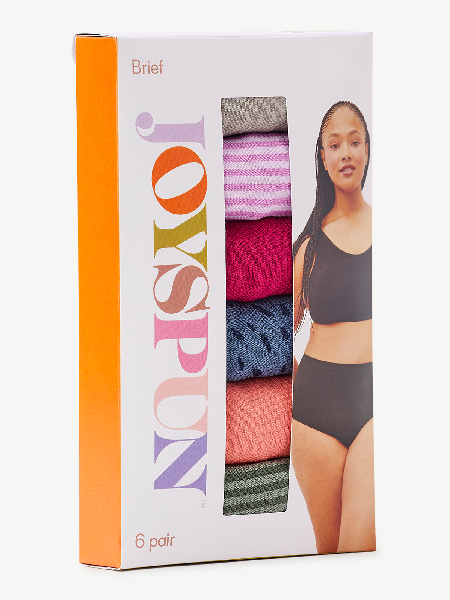 Joyspun Women's Seamless Brief Panties, 6-Pack, Sizes XS to 3XL - image 2 of 4