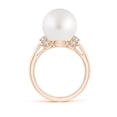 thumbnail image 2 of Angara South Sea Cultured Pearl Collar Ring with Diamonds in 14K Rose Gold for Women | June Birthstone Jewelry for Her, 2 of 8