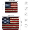 thumbnail image 3 of American Flag On Wooden Fence Dish Drying Mats for Kitchen 16x18 inch USA Flag Patriotic Absorbent Machine Washable Fast Drying Pad Dish Drainer Mat For Kitchen Counter, 3 of 6