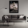 thumbnail image 3 of Astrolabs 18x24 Black Modern Wood Framed Wall Art Titled - Moonskating - NASA, 3 of 6