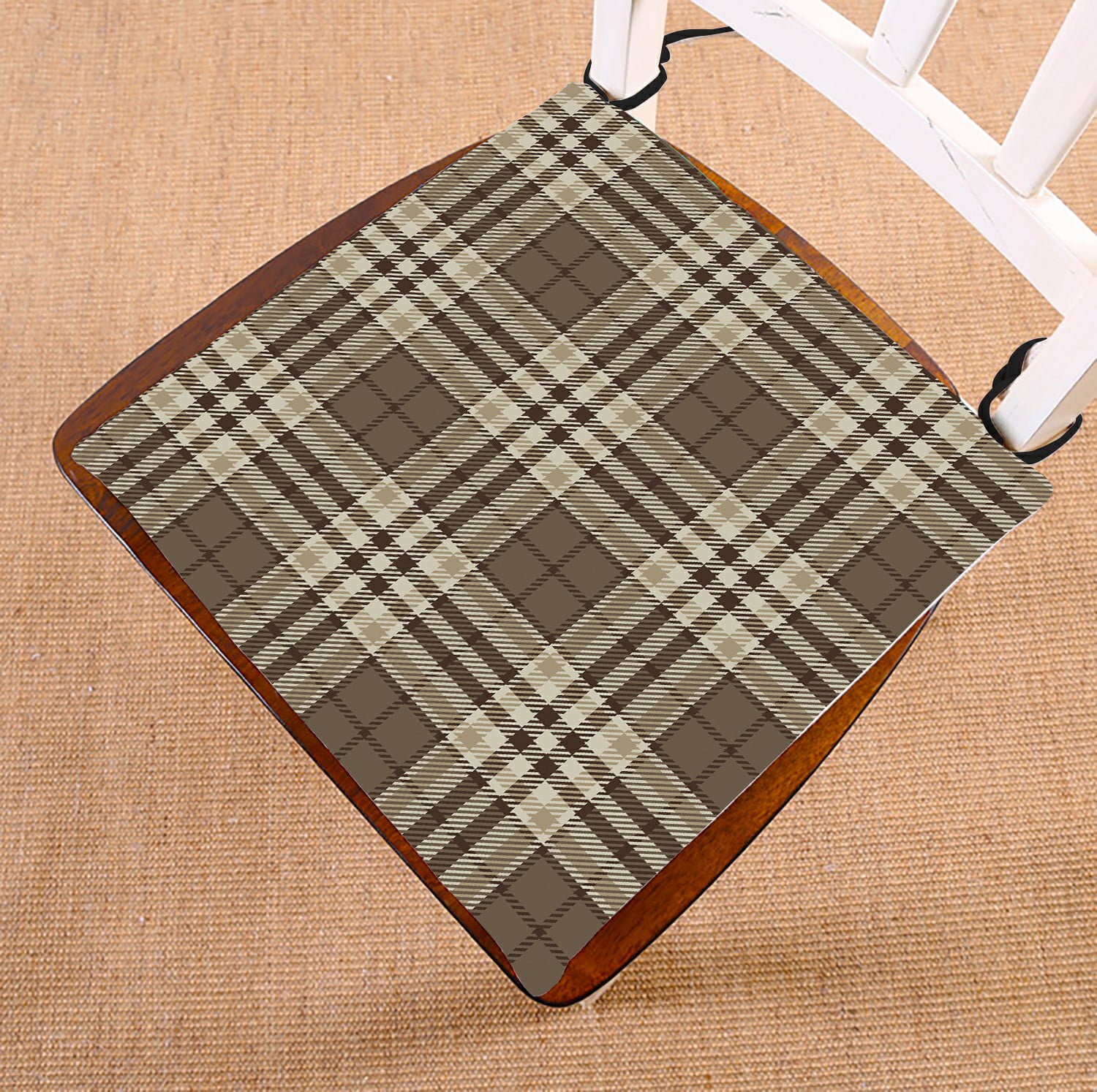 ABPHQTO Plaid Tartan Chair Pad Seat Cushion Chair Cushion Floor Cushion