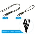 thumbnail image 3 of Badge Lanyard with Sling Clip, Adjustable Necklace Wrist Cord Strap Metal Clasp for Keys Whistle, Olive 2 Pack, 3 of 5