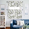 thumbnail image 2 of Sage Green Grey Kitchen Curtains Sets for Windows 36 Inch Length, Geometric Circle Modern Abstract Simple Art Rod Pocket Window Treatments Tier Curtains and Valances Set for Bedroom/Bathroom, 2 of 8