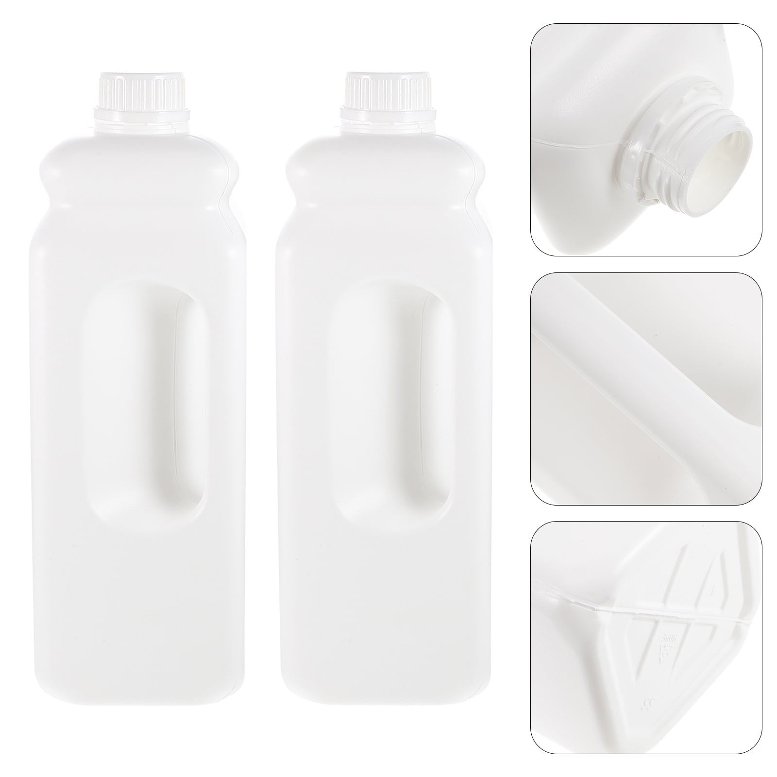 Raindrops 6-Pack Leak- Reusable Plastic Storage Jugs Caps, Gallon Size Containers for Home and Outdoor Use