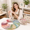 thumbnail image 5 of 50-Piece Cotton Fabric Squares with Assorted Floral and Printed Designs, 4-Inch Precut Quilting Squares for Sewing and Patchwork Diy, 5 of 5
