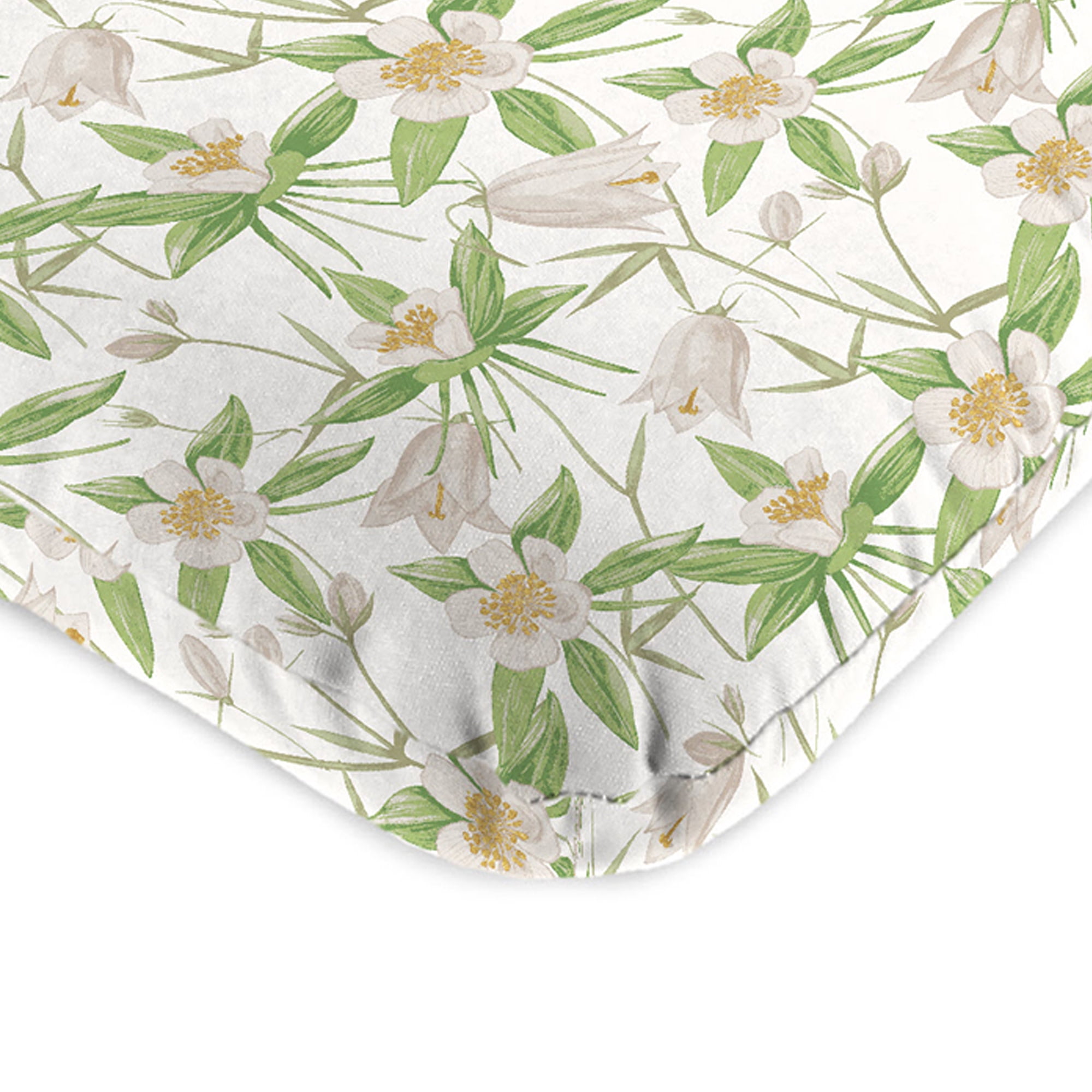 Jordan Manufacturing 45" x 22" Alleah Chutney Cream Floral Rectangular Outdoor Chair Cushion with Ties and Hanger Loop