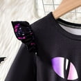 thumbnail image 4 of Weebloom Girls Halloween Outfit Set Round Neck Dress Top Long Pants Age 1 6 Years Casual Party Wear Comfy Girl Outfits Black, 4 of 7
