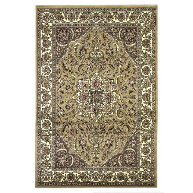 HomeRoots 352426 5 ft. 3 in. x 7 ft. 7 in. Polypropylene Beige & Ivory Area Rug